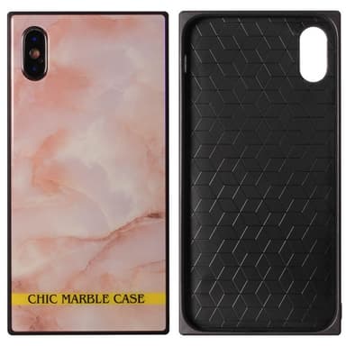 Chic marmor skal härdat glas Apple iPhone X / Xs  - Vit