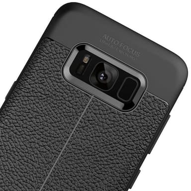 Läder mönstrat TPU skal Samsung Galaxy S8 Plus (SM-G955F)  - Grå