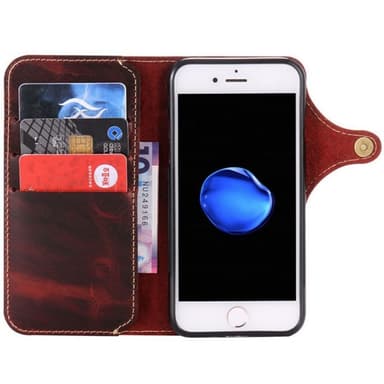 Mobilplånbok 3-kort äkta läder Apple iPhone 7 / 8 / SE (4.7"")  - Ox