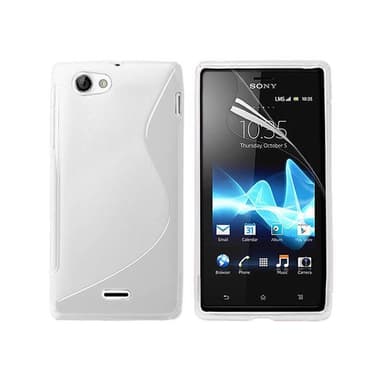 S Line silikon skal Sony Xperia J (ST26i) Vit