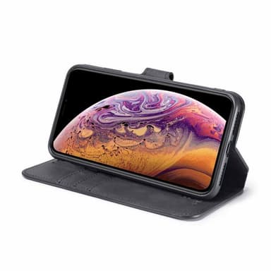 DG-Ming mobilplånbok 3-kort Apple iPhone XS Max  - Svart