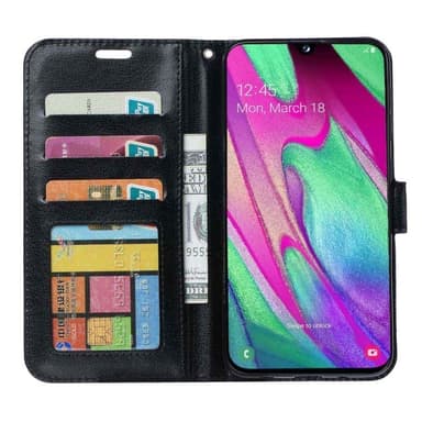 Mobilplånbok 3-kort Samsung Galaxy A40 (SM-A405F)  - Svart