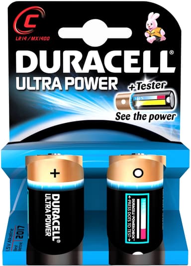 Duracell batterier Ultra Power C (2 stycken)