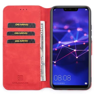 DG-Ming mobilplånbok 3-kort Huawei Mate 20 Lite (SNE-LX1)  - Röd