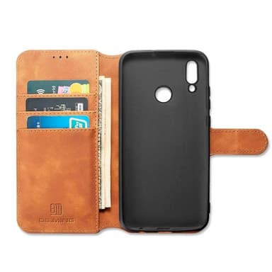 DG-Ming mobilplånbok 3-kort Huawei P Smart 2019 (POT-LX1)  - Brun