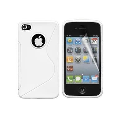 S Line silikon skal Apple iPhone 4 / 4S Vit
