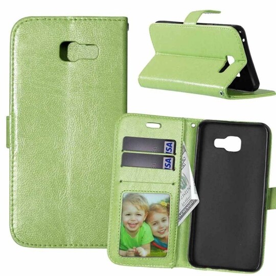 Mobilplånbok 3-kort Samsung Galaxy A5 2016 (SM-A510F)  - Grön