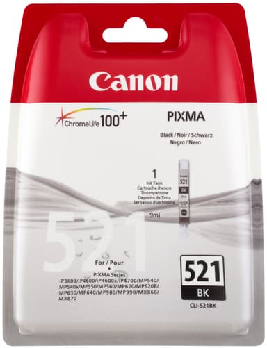 Canon Bläckpatron CLI-521BK Svart