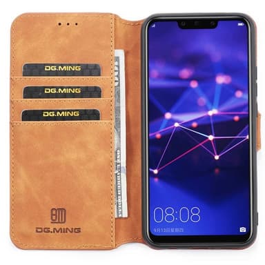 DG-Ming mobilplånbok 3-kort Huawei Mate 20 Lite (SNE-LX1)  - Brun