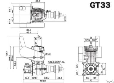 OS GT33 bensinmotor