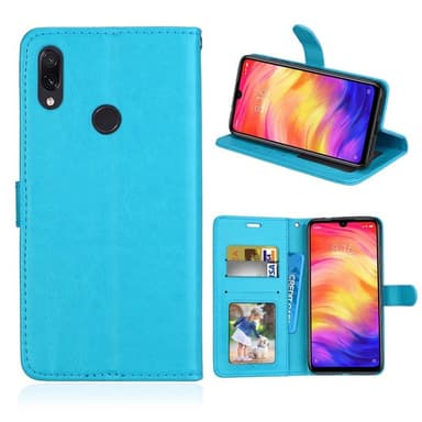 Mobilplånbok 3-kort Xiaomi Redmi Note 7 (6.3")  - Ljusblå