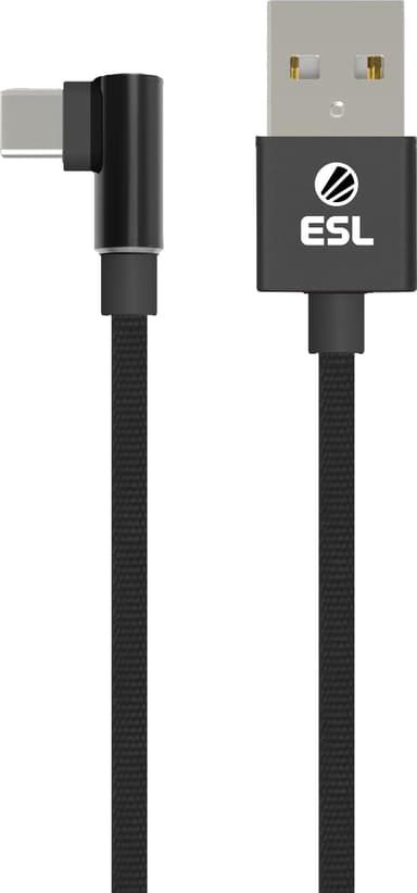 ESL USB till USB-C gamingkabel 1 m (svart)