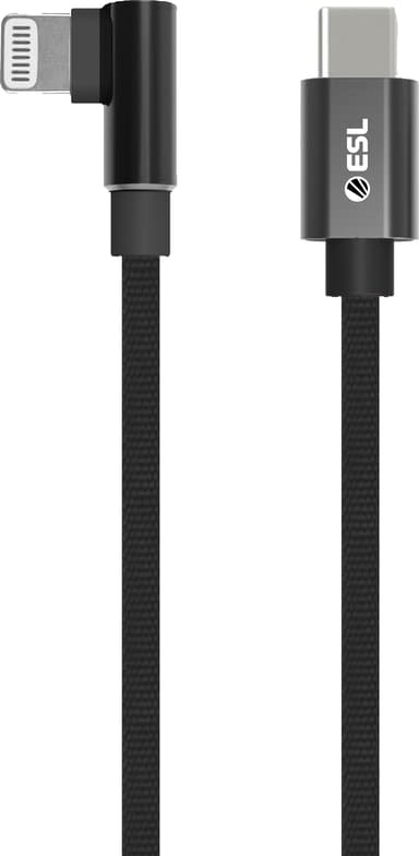 ESL USB-C till Lightning gamingkabel 2 m (svart)