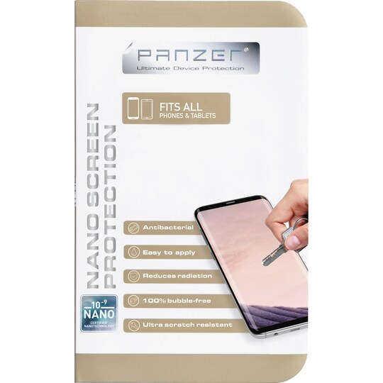 Panzer Nano universellt skärmskydd för smartphone och surfplatta