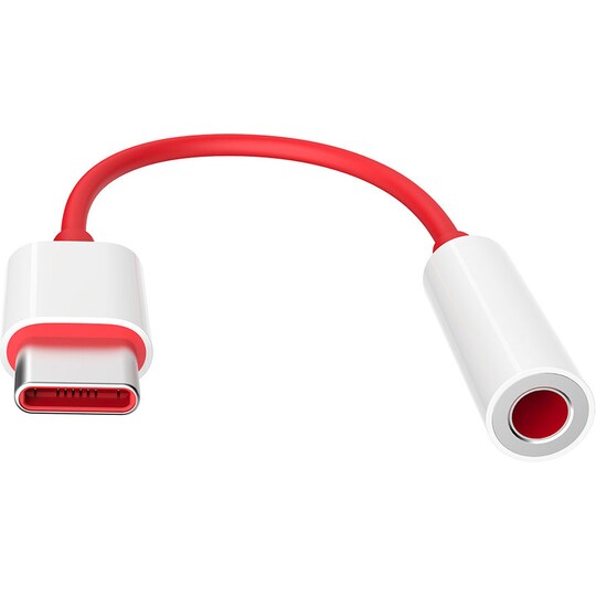OnePlus Type-C till 3.5 mm adapter (röd/vit)