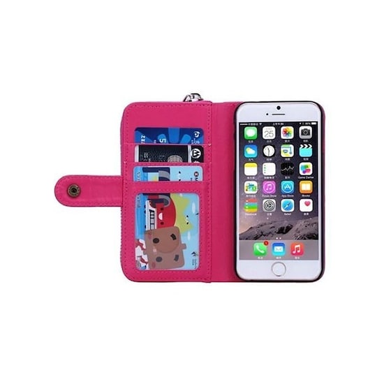 Mobilväska 2 i 1 Apple iPhone 6, 6S Mörk Rosa