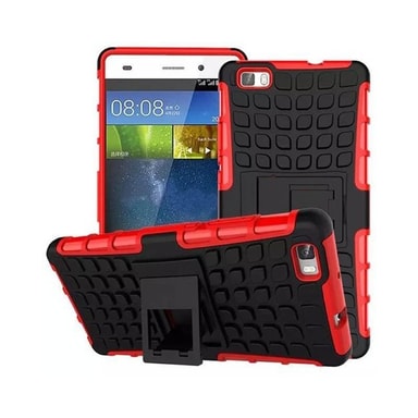 Funda - CADORABO Funda rígido de metal mate, Compatible con Huawei P8 LITE 2015, METAL ROJO