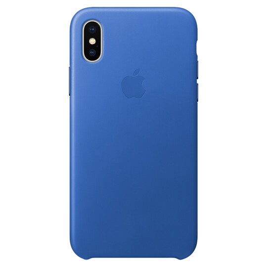 iPhone X läderfodral (blå)