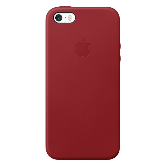 iPhone SE läderfodral (röd)