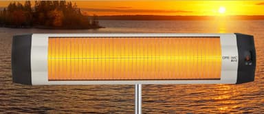 Opranic Eco 1400W mellanvåg infraröd uteplatsvärmare med termostat