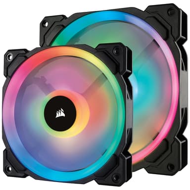 Corsair LL140 RGB LED fläktar 140 mm (2-pack) Corsair LL140 RGB LED fläktar 140 mm (2-pack)