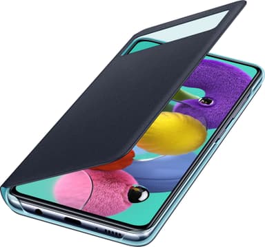 Samsung S View plånboksfodral för Galaxy A51 (svart)