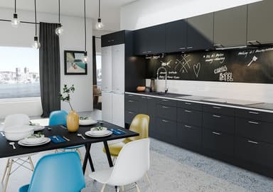 Epoq frontpanel för höga skåp 233 (svart)