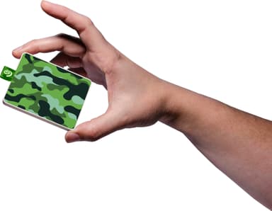 Seagate One Touch portabel SSD, 500 GB (grön camouflage)