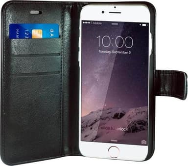 RadiCover iPhone 6/7/8/SE Gen. 2/3 2i1 plånboksfodral (svart)