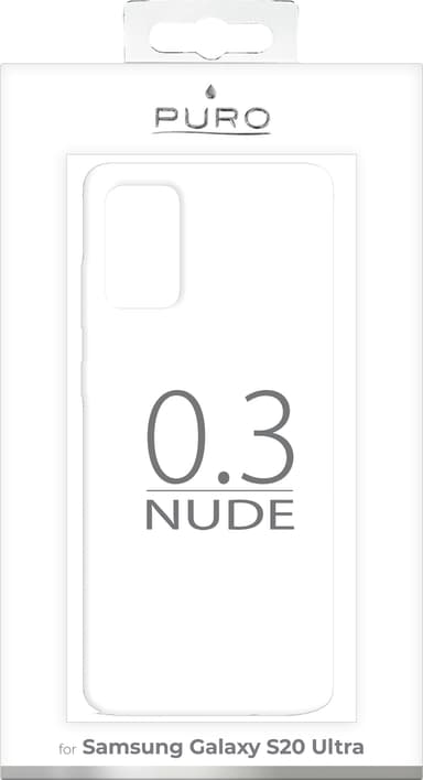 Puro 0.3 Nude Samsung Galaxy S20 Ultra fodral (transparent)