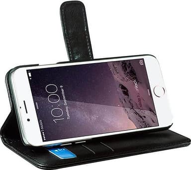 RadiCover iPhone 6/7/8/SE Gen. 2/3 2i1 plånboksfodral (svart)