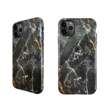 Miljövänliga iPhone 11 Pro Max tryckt mobilskal - Black Marble