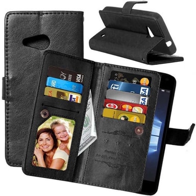 Dubbelflip Flexi 9-kort Microsoft Lumia 550 (RM-1128) - Elgiganten