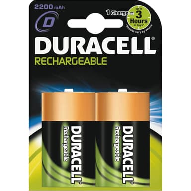 Duracell Recharge Plus D 3000mAh Batterier, 2-pack