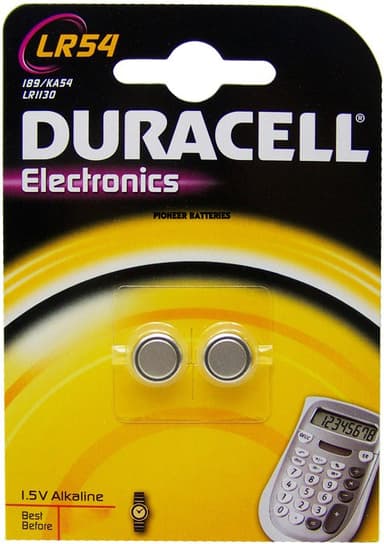 Duracell Batteri LR54 Knappcell 1,5 V (2 st)
