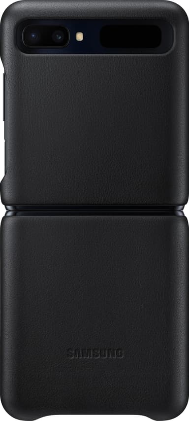 Samsung Galaxy Z Flip läderfodral (svart)