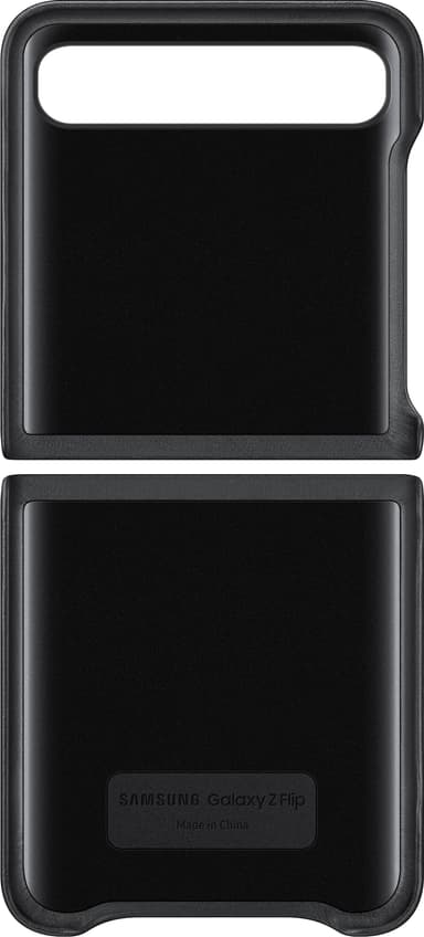 Samsung Galaxy Z Flip läderfodral (svart)