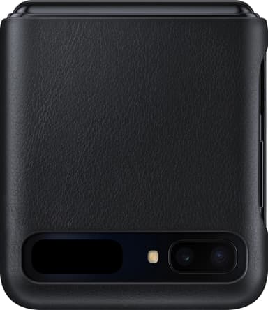 Samsung Galaxy Z Flip läderfodral (svart)