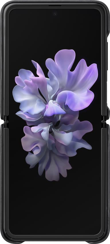 Samsung Galaxy Z Flip läderfodral (svart)