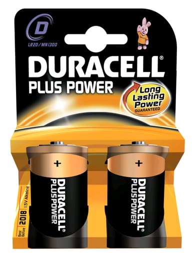 Duracell Batteri D Plus Power (2 st)
