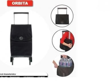 SHOPPINGVAGN ROLSER PLEGAMATIC MF SVART