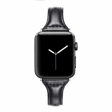 Apple Watch armband 38 mm i äkta läder - svart
