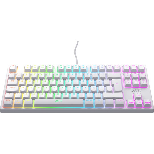 Xtrfy K4 RGB mekaniskt tangentbord utan numerisk knappsats (vitt)