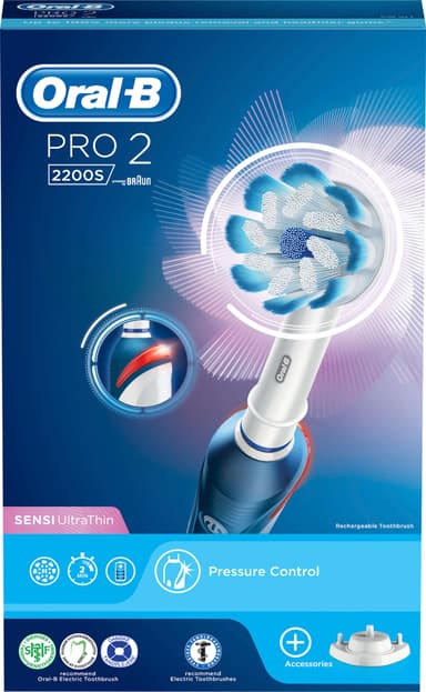 Oral-B Pro-2 2200S eltandborste (blå/vit)