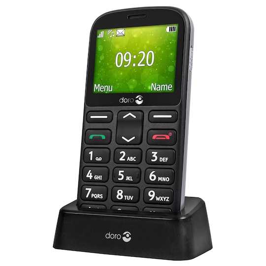 Doro 1362 mobiltelefon senior (svart) - Enbart 2G