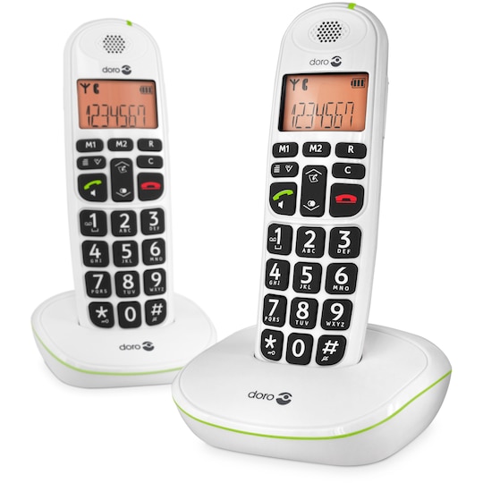 Doro PhoneEasy 100W Duo Telefoner (vit)