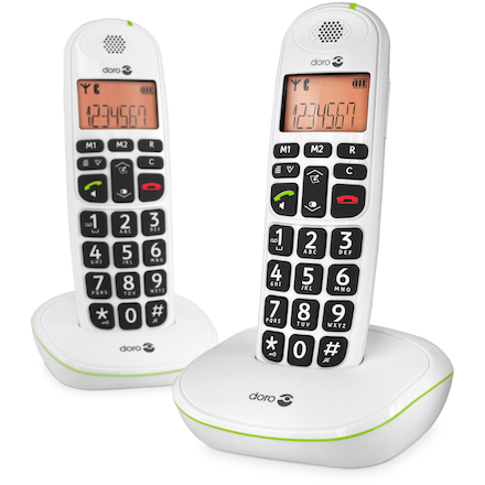 Doro PhoneEasy 100W Duo Telefoner (vit)