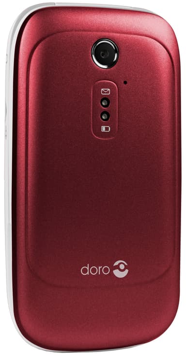 Doro 6521 mobiltelefon (röd/vit)