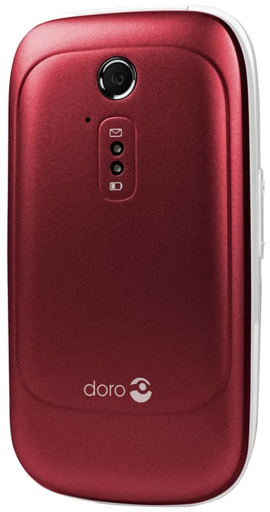 Doro 6521 mobiltelefon (röd/vit)