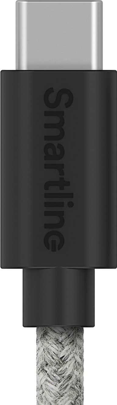 Smartline USB-A till USB-C tygkabel 2 m (grå)